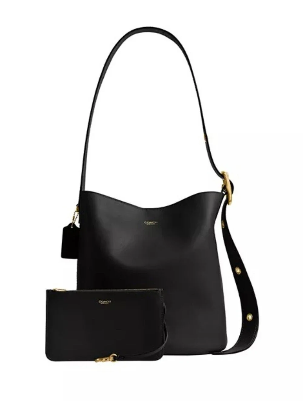 COACHBleecker Leather Bucket Bag-Black NWT Authentic